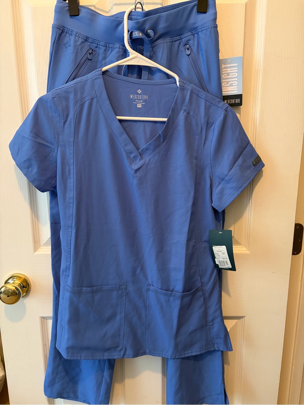 Med Couture Uniforms Women’s V-Neck Scrub Top - Blue